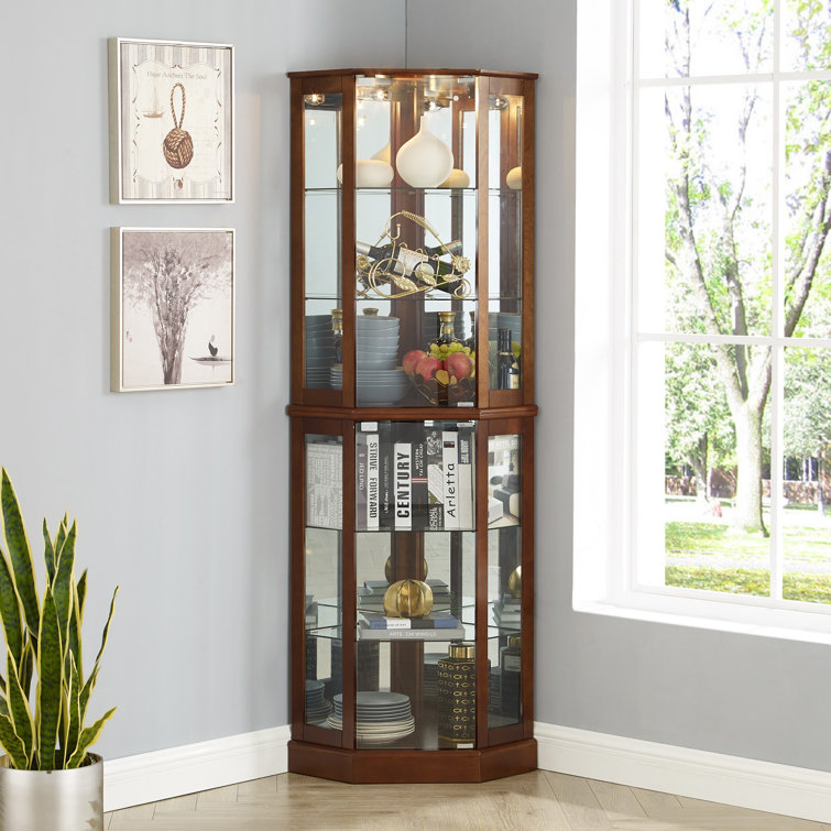 MARCAL Franklyn Lighted Corner Curio Wayfair